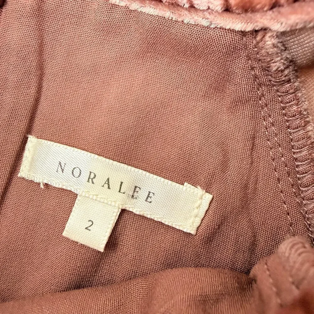 Noralee Pink Velvet Adeline Dress, Size 6